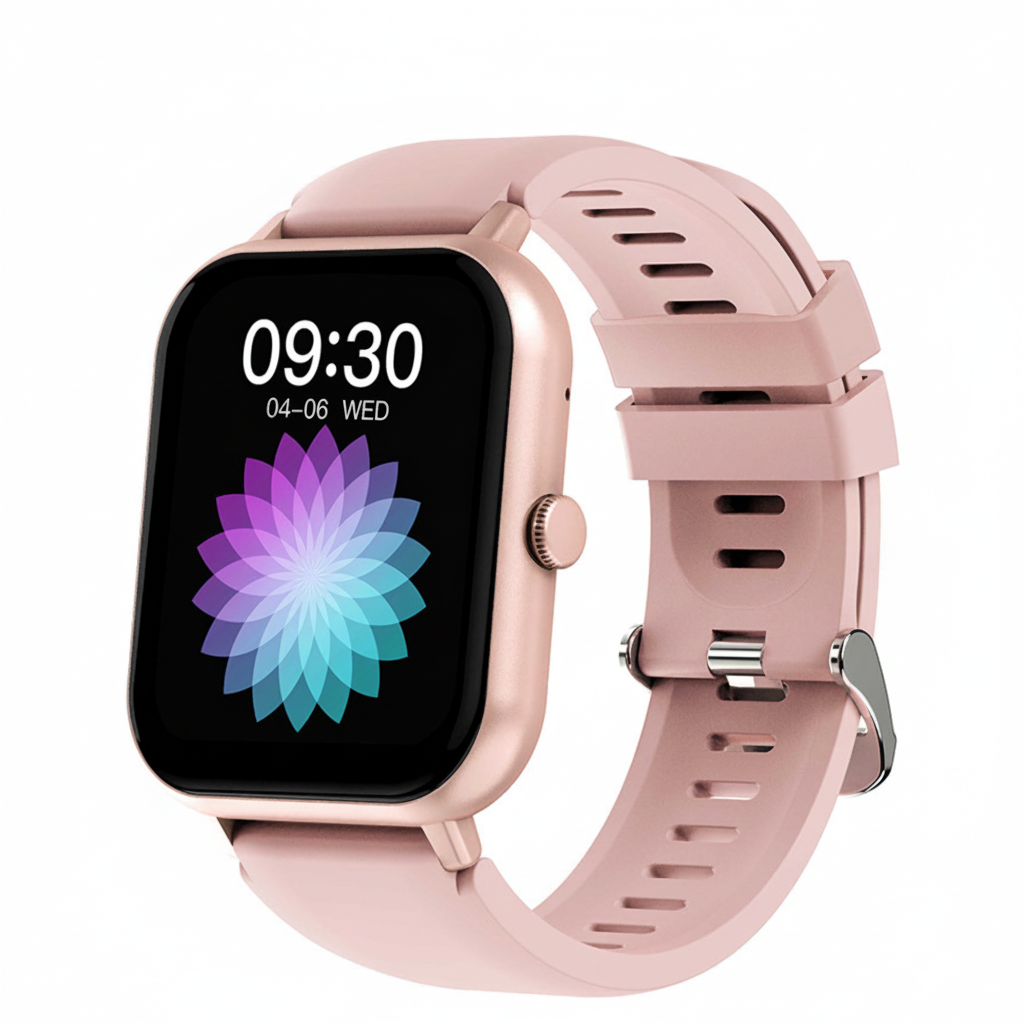 SmartPulse Square version smartwatch for health tracking with advanced features and sleek design