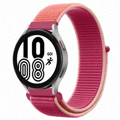 Premium smartpulse band in durable pink nylon, designed for comfort and style.