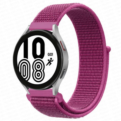 Premium smartpulse band in durable pink nylon, designed for comfort and style.