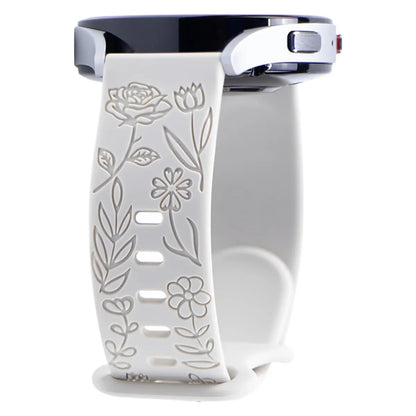 SmartPulse band in floral silicone design, limited edition for stylish and comfortable wear