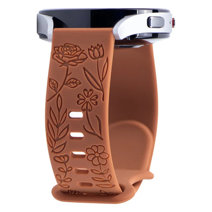 SmartPulse band in floral silicone design, limited edition for stylish and comfortable wear