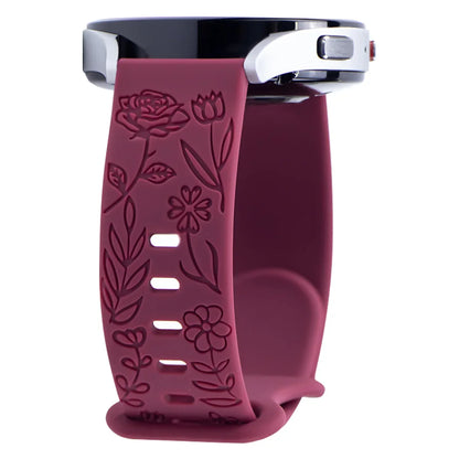 SmartPulse band in floral silicone design, limited edition for stylish and comfortable wear