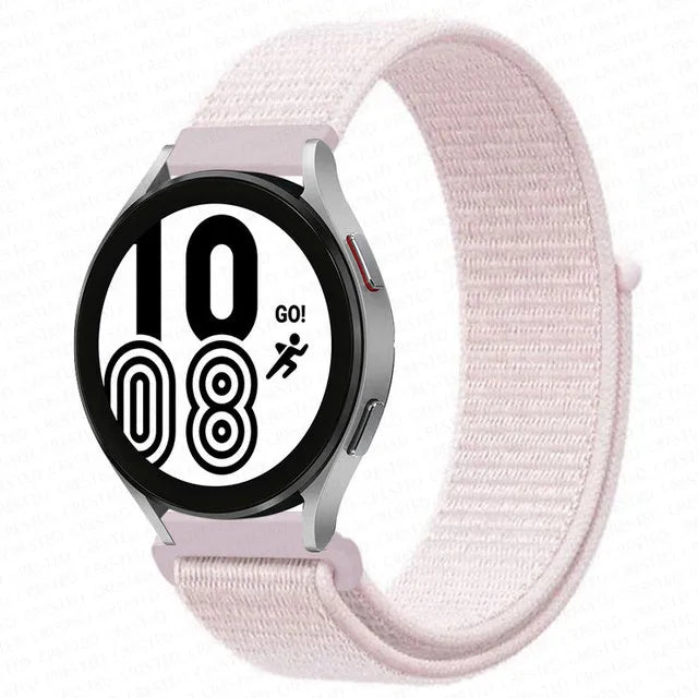 Premium smartpulse band in durable pink nylon, designed for comfort and style.