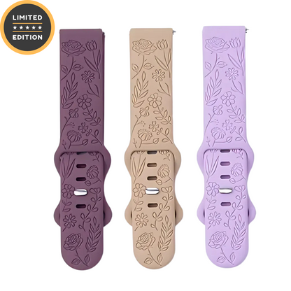 SmartPulse band in floral silicone design, limited edition for stylish and comfortable wear