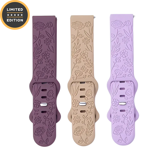SmartPulse band in floral silicone design, limited edition for stylish and comfortable wear